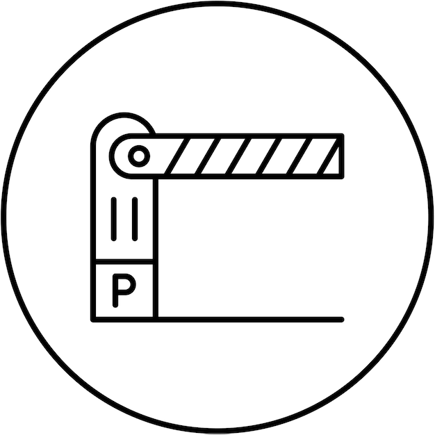 parking barrier icon vector image can be used for city elements