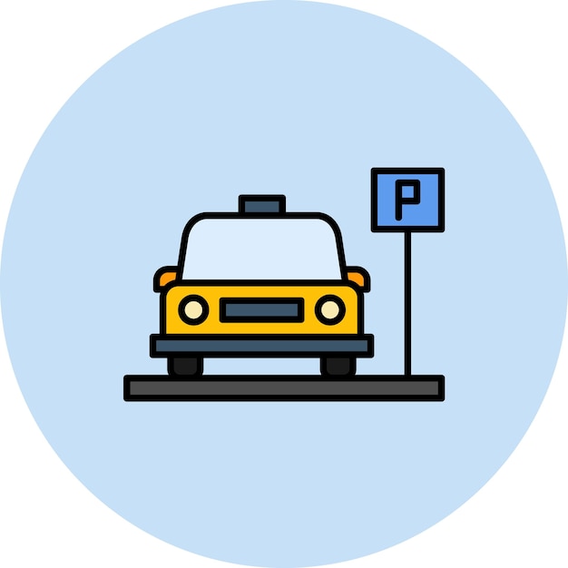 Parking Flat Illustration