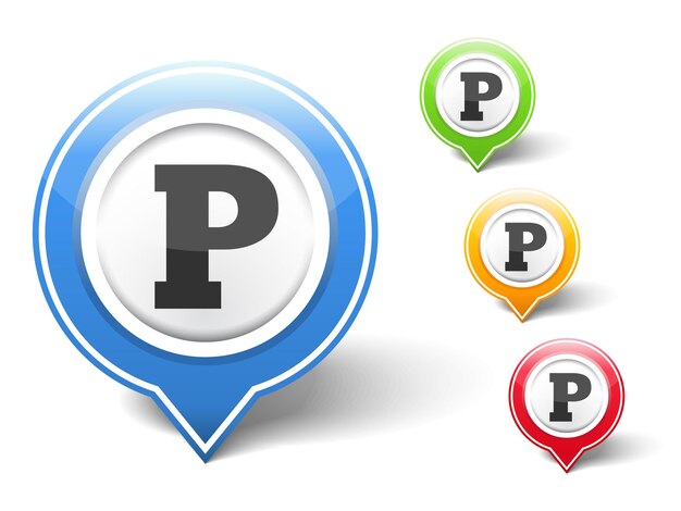 Vector parking icon vector eps10 illustration