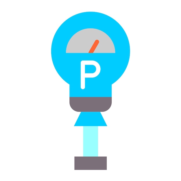 Vector parking meter icon style