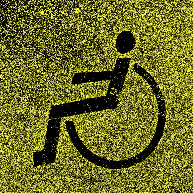 Vector parking places with disabled signs on asphalt vector illustration