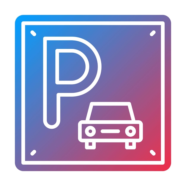 Vector parking sign icon vector image can be used for street market