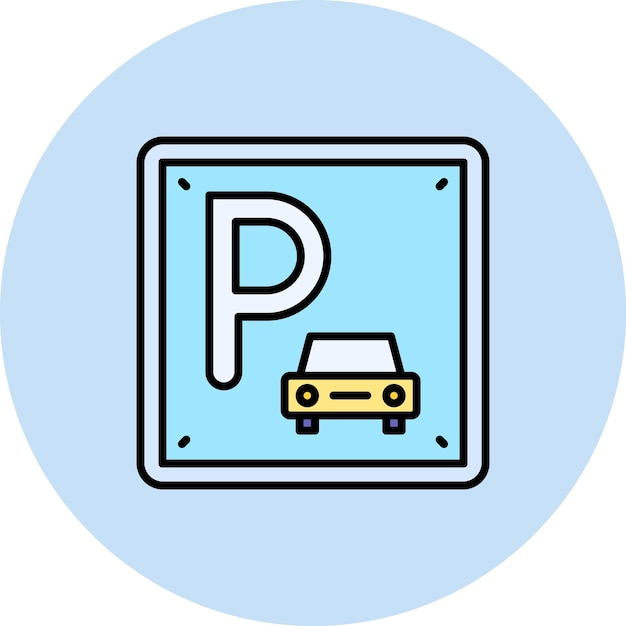 Parking Sign icon vector image Can be used for Street Market