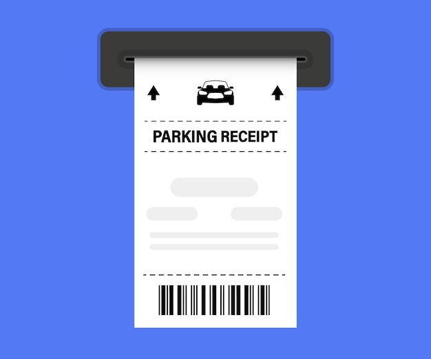 Premium Vector Parking ticket parking receipt template paper receipt