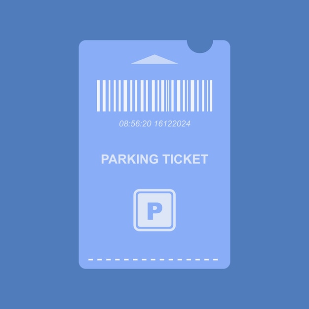 Vector parking tickets blue simple design