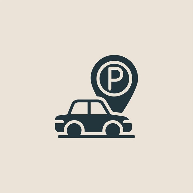 Parking zone icon vector image