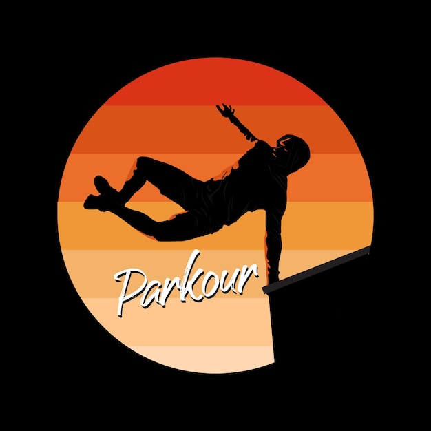 Parkour grafische illustratie