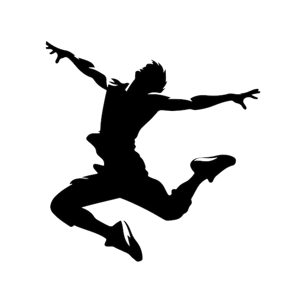 parkour silhouette graphic illustration