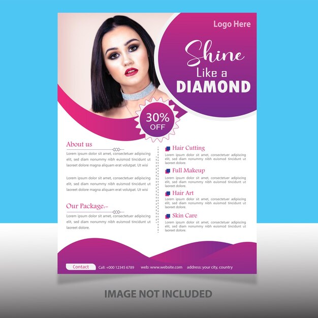 Vector parlor design flyer