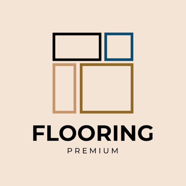 Parquet flooring logo vector illustration design