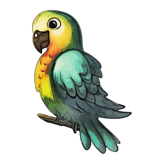 Parrot Aquarel vector illustratie