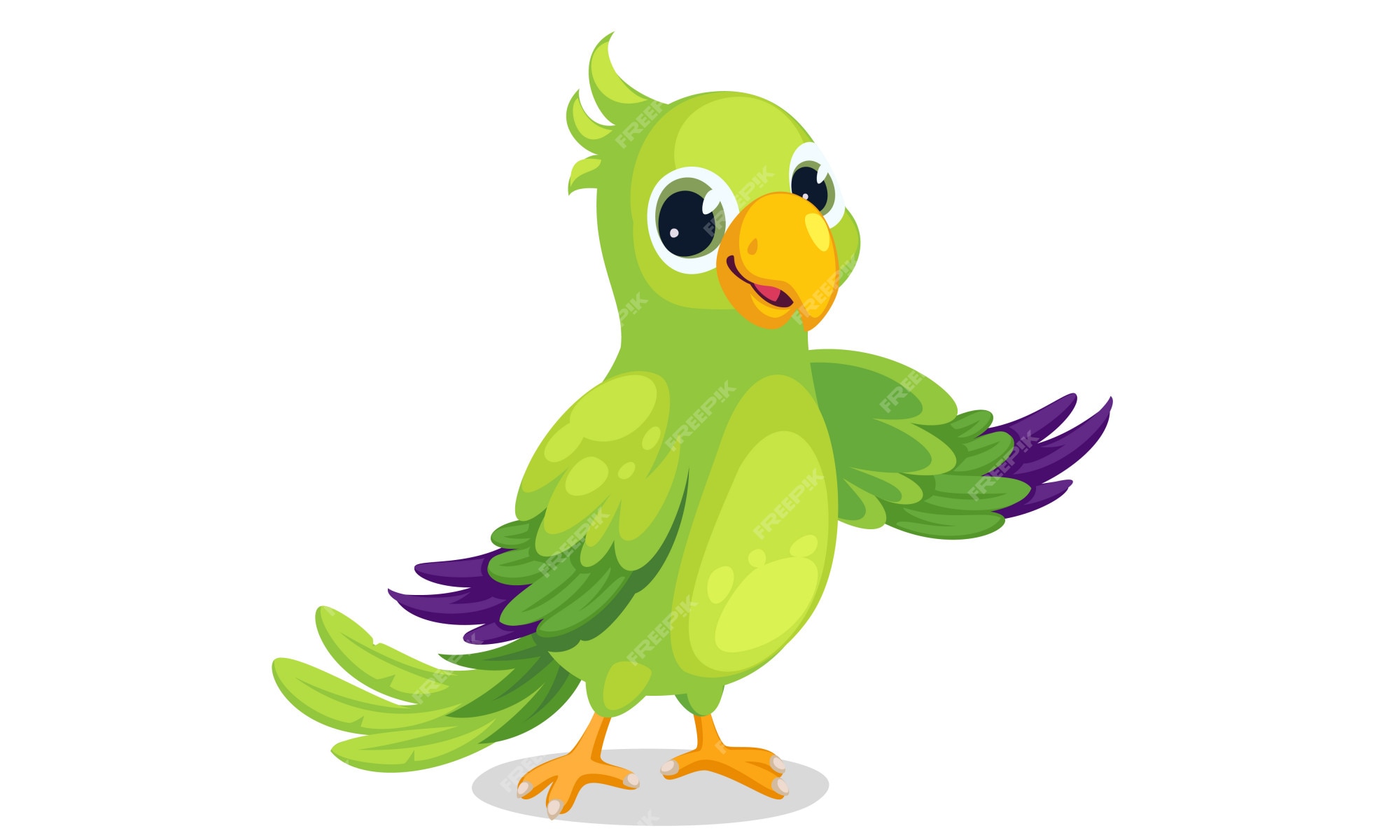 Premium Vector Parrot Cartoon Vector Illustration