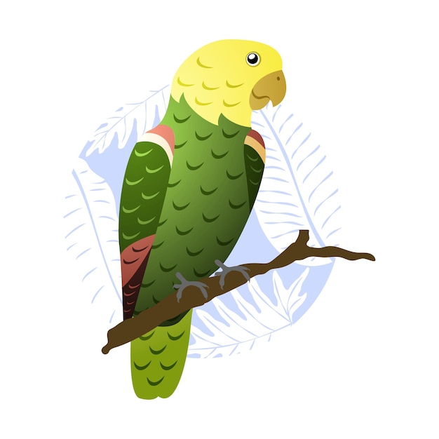 Parrot in flat design vector illustration EPS10