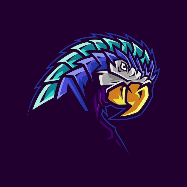 Parrot Head Mascot Logo afbeelding
