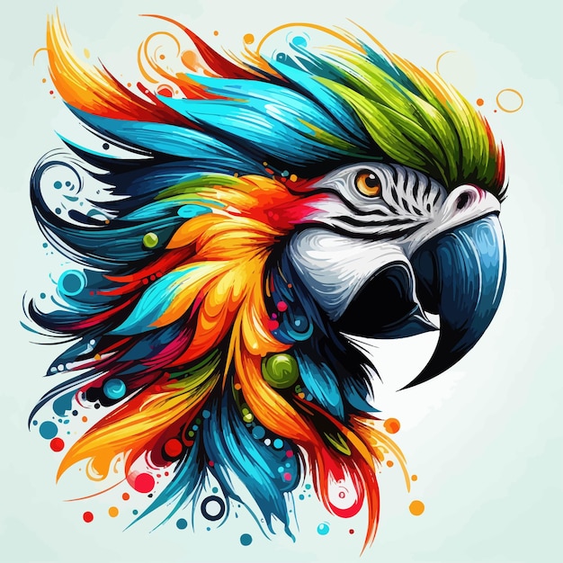 Parrot head paint