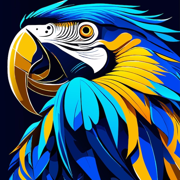 Vector parrot-illustratie in vectorstylus