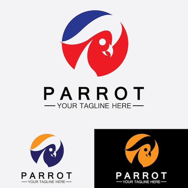 Parrot Logo Design Vector Template