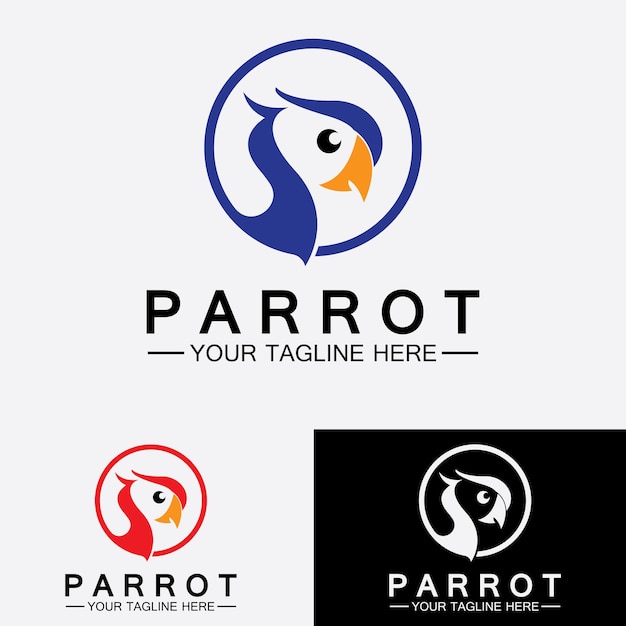 Parrot Logo Design Vector Template