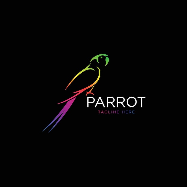 Vector parrot logo design vector vector illustration