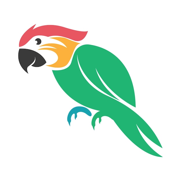 Vector parrot logo icon design