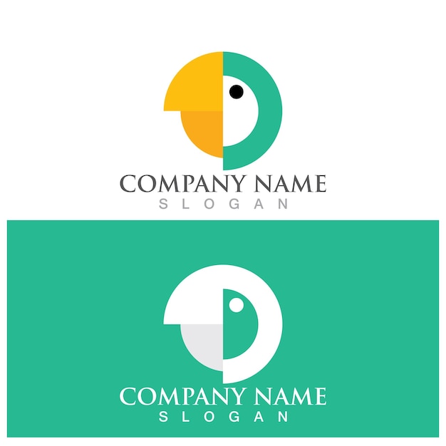 Parrot logo and vector template