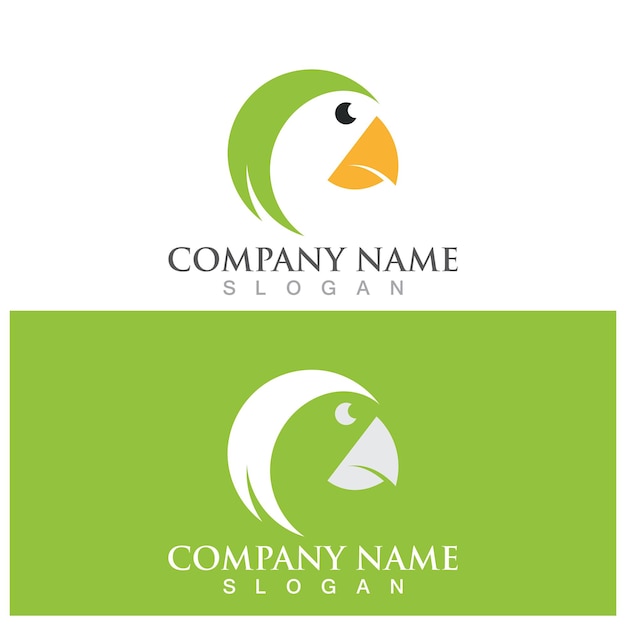 Parrot logo and vector template