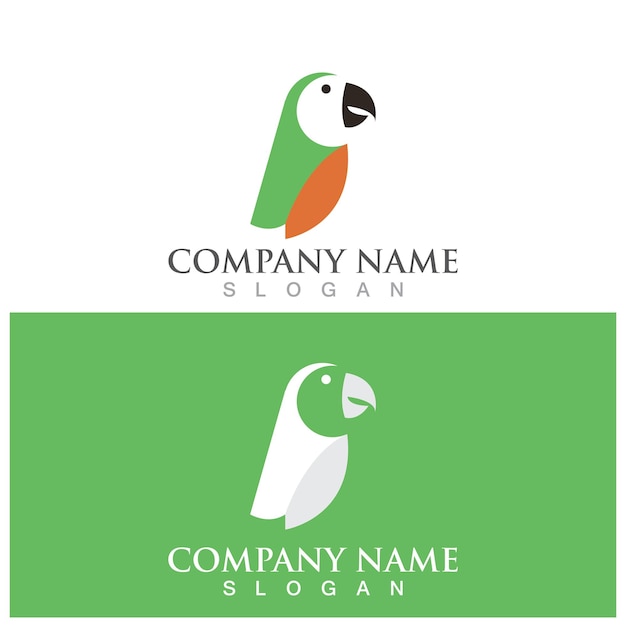 Parrot logo and vector template