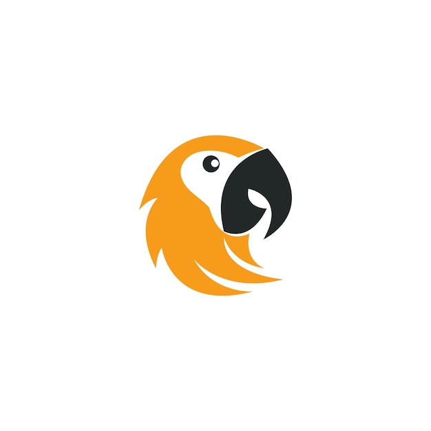 Логотип попугая и векторный шаблон