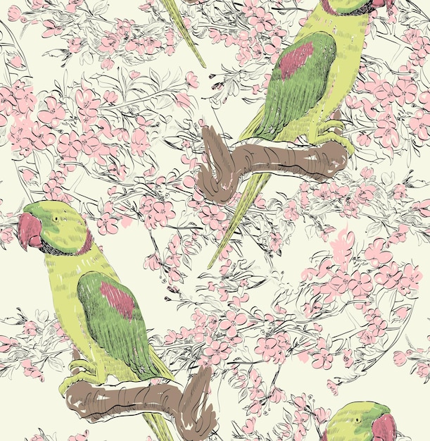 Parrot Seamless pattern