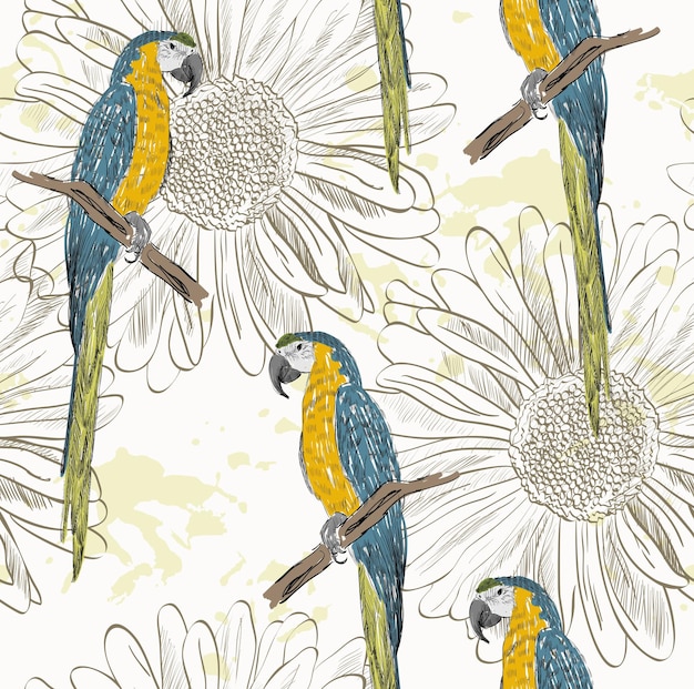 Parrot Seamless pattern