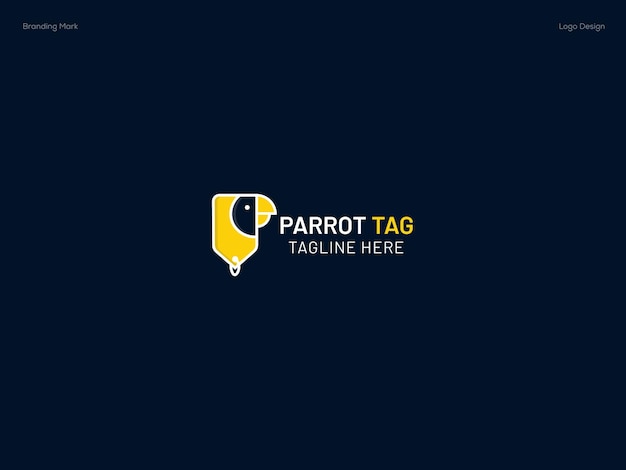 Parrot tag logo design