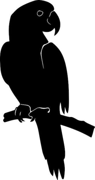 Parrot vector silhouette illustration 2