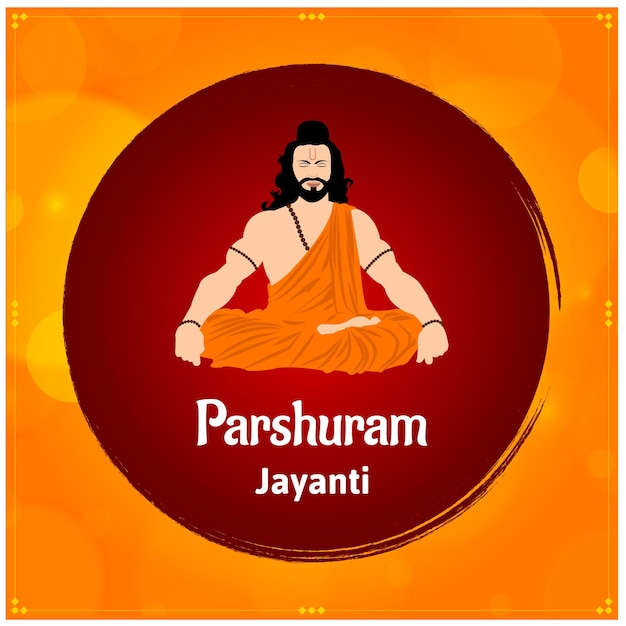 Vector parshuram jayanti lord parasurama indian hindu festival celebration vector illustrations