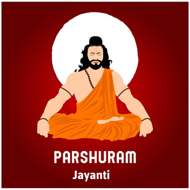 Vector parshuram jayanti lord parasurama indian hindu festival celebration vector illustrations