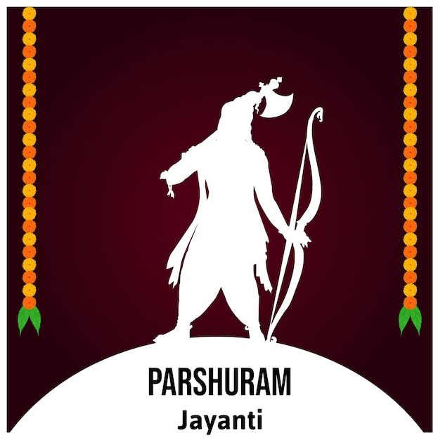 Parshuram jayanti lord parasurama indian hindu festival celebration vectorillustrations