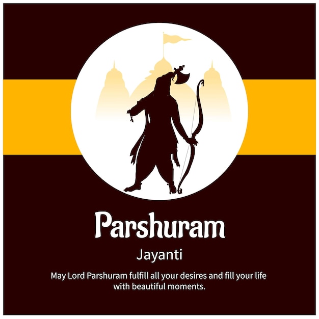 Parshuram Jayanti Lord Parasurama Indiase hindoeïstische festivalviering vectorillustraties