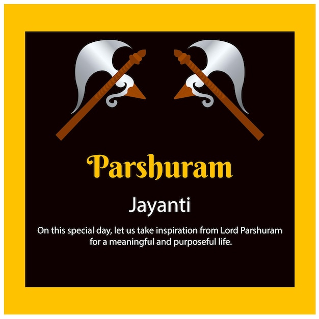 Parshuram Jayanti Lord Parasurama Indiase hindoeïstische festivalviering vectorillustraties