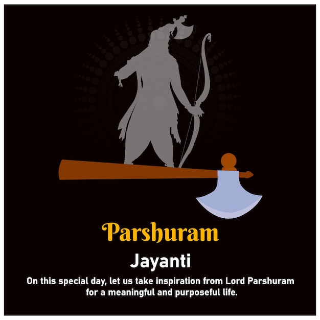 Parshuram Jayanti Lord Parasurama Indiase hindoeïstische festivalviering vectorillustraties