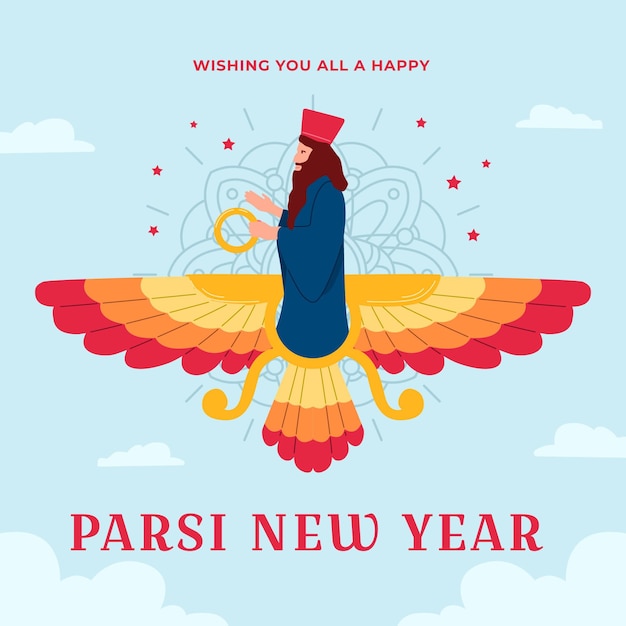 Vector parsi new year illustration