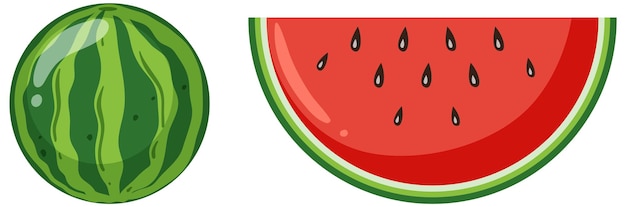 Vector part of watermelon vector