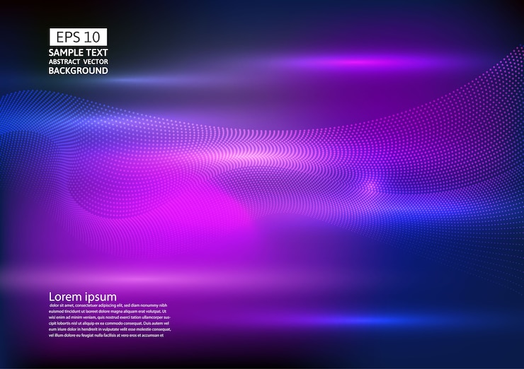 Vector particle wave abstract background design