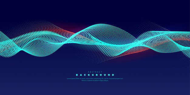 Vector particle wave abstract background