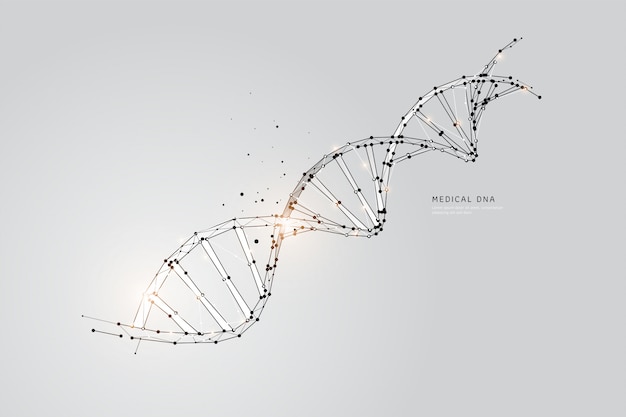 Vettore le particelle, arte geometrica del dna.