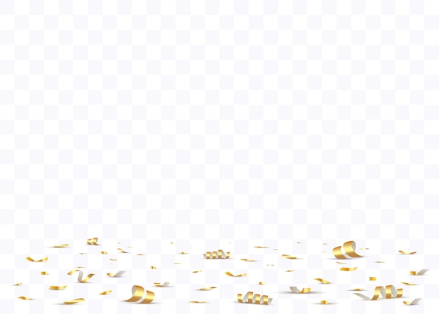 Vector partij achtergrond gouden confetti geïsoleerd