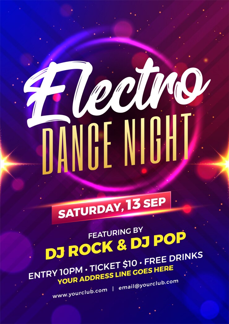 Vector partij flyer ontwerpen.