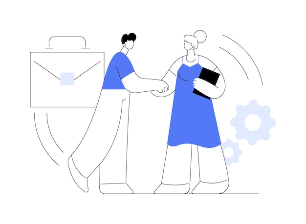 Partnerschap abstract begrip vectorillustratie