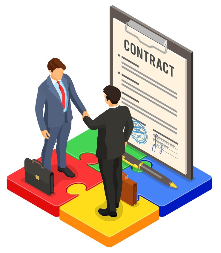 Vector partnership handshake business mans b2b
