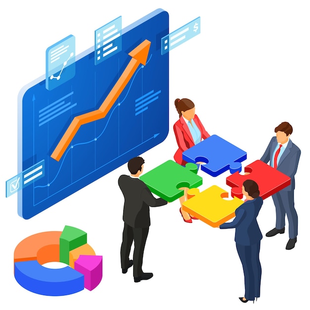 partnership teamwork business mans and womans