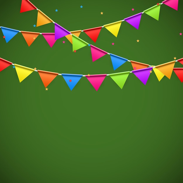 Party background with flags vector illustration. eps10