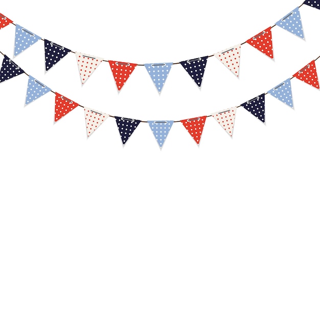 Vector party background with flags vector illustration